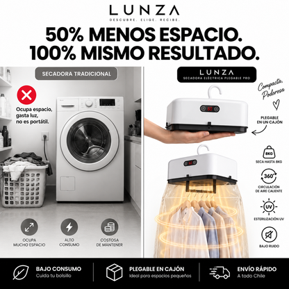 Secadora de Ropa Portátil que Cabe en un Cajón