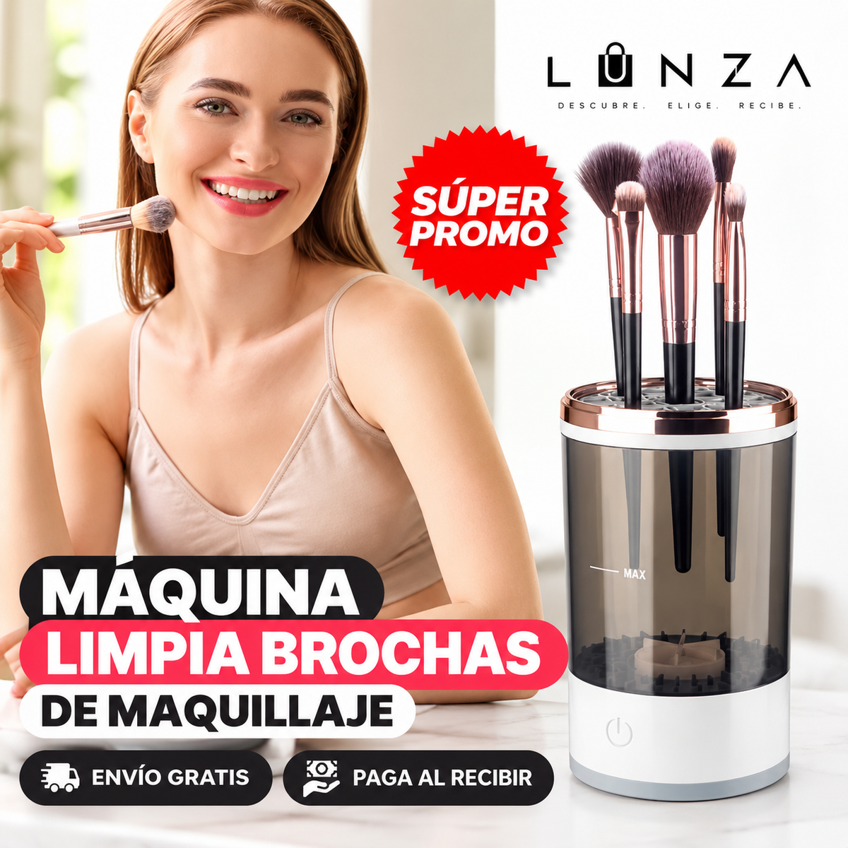 Limpiador Eléctrico de Brochas de Maquillaje