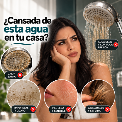 AquaPure™ — Alcachofa de Ducha con Doble Filtro