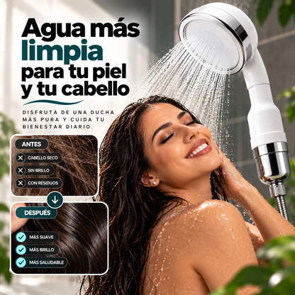 AquaPure™ — Alcachofa de Ducha con Doble Filtro