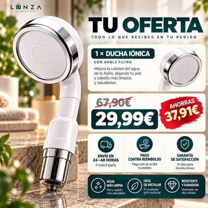 AquaPure™ — Alcachofa de Ducha con Doble Filtro