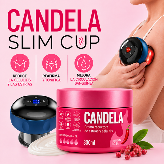 CANDELA SLIM CUP + VENTOSA ELÉCTRICA GRATIS - TRATAMIENTO ANTICELULÍTICO 30 DÍAS