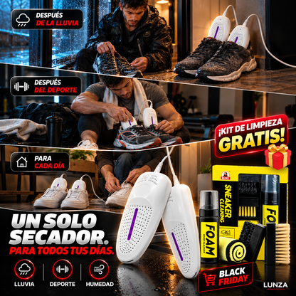 LUNZA DRY™ + Kit Limpiador de Zapatillas Gratis – Secado y Limpieza Total