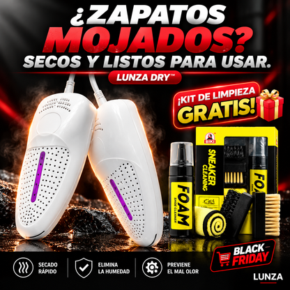 LUNZA DRY™ + Kit Limpiador de Zapatillas Gratis – Secado y Limpieza Total