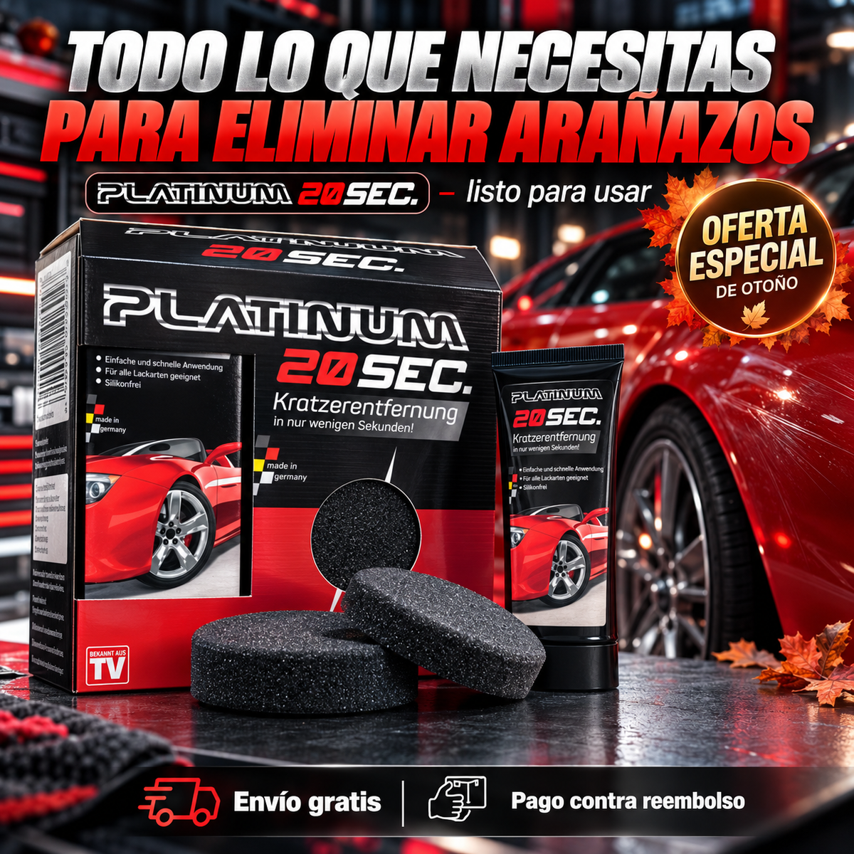 Eliminador profesional de arañazos en 20 seg para coche
